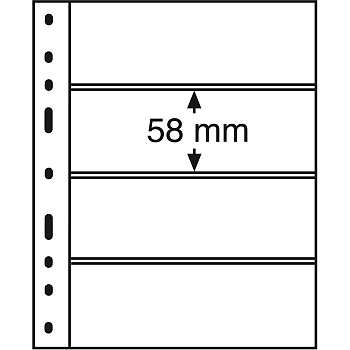 Лист в альбом 'Optima' для 4 бон (S), черный. Leuchtturm. 331859
