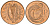 Ирландия 1 пенни 1971 KM 20 бронза aUNC 4152-711