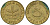 ФРГ 5 пфеннигов 1950 D KM 107, J.382 сталь плакированная латунью 4364-1611