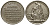 Германия медаль 1923 гиперинфляция, цены на продукты 15 ого ноября в Саксонии, 9,65 гр, 32 мм бронза, посеребрение 413-4314