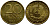 ГДР 20 пфеннигов 1969 А, первый год KM 11 латунь UNC 4398-1043