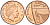 Великобритания 1 пенни 2008 Елизавета II (1952-2022) KM 1107, Spink B6 сталь плакированная медью 4609-644