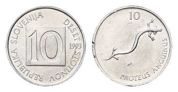 Словения 10 стотинов 1993 KM 7 алюминий UNC 4685-652