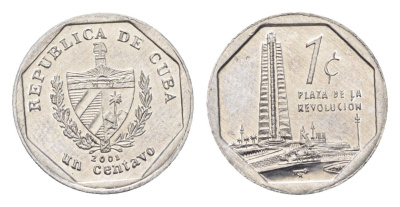 Куба 1 сентаво 2001 KM 733 алюминий UNC 4696-1123