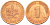 ФРГ 1 ПФЕННИГ 1989 J KM 105, J.380 сталь плакированная медью 4396-1541