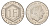Франция 1 франк 1988 30 лет Пятой Республике KM 963 никель UNC 4118-352