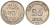 Дания 25 эре 1950 N,S, Фредерик IX (1947-1972) KM 842.1 медно-никель 4591-952