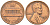 США 1 ЦЕНТ 1964 D, ЛИНКОЛЬН KM 201 медь цинк 188-256