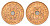 Родезия и Ньясаленд 1/2 пенса 1964 Елизавета II (1952-2022), жирафы KM  1 бронза  UNC  4640-867