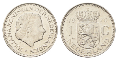 Нидерланды 1 гульден 1970 Юлиана (1948-1980) KM 184a никель 4706-1234