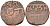 Индия, Сикхское государство 2 пайса ND RANJIT SINGH (1799-1839), CROSS, вес 10,22 гр. KM 8.5 медь 4112-524