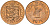 Гернси 2 пенса 1971 Елизавета II (1952-2022), ветряная мельница KM 22 бронза 4153-712