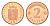 Латвия 2 сантима 2007 KM 21 сталь плакированая медью UNC 3999-1114