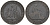 Испания 5 сентимо 1870 ОМ, лев со щитом KM 662 (Y53) медь 259-315