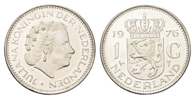 Нидерланды 1 гульден 1976 Юлиана (1948-1980) KM 184a никель UNC 4706-1242