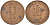 Израиль 10 прута 1949 JE 5709, с жемчужиной KM 11 бронза 111-235