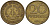 ГДР 20 пфеннигов 1969 A, первый год KM 11 латунь 92-517