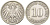 ГЕРМАНИЯ 10 ПФЕННИГОВ 1911 А KM 12, J. 13 медно-никель 210-655
