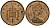 Великобритания 1 пенни 1979 Елизавета II (1952-2022) KM 915, Spink 4237 (B1) бронза 23-517
