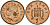Великобритания 5 пенсов 2004 Елизавета II (1952-2022) KM 986, Spink 4710 сталь плакированная медью 4173-1131