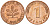 ФРГ 1 пфенниг 1995 D KM 105, J. 380 сталь плакированная медью    4598-716