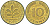 ФРГ 10 ПФЕННИГОВ 1976 G KM 108, J. 383 сталь плакированная латунью 219-513