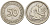 ФРГ 50 пфеннигов 1949 G KM 104, J. 379 медно-никель 112-943