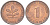 ФРГ 1 ПФЕННИГ 1982 D KM 105, J. 380 сталь плакированная медью 4181-648