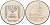 Израиль 1/2 лиры 1978 JE 5738, звезда Давида KM 36.2 медно-никель UNC 190-1221