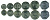 Кипр лот из 6 монет 2004 50, 20, 10, 5, 2, 1 центов UNC M79-12