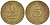 ФРГ 5 пфеннигов 1950 F KM 107, J. 382 сталь плакированная латунью 55-1245
