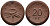 Саксония 20 пфеннигов 1921 колосья и серп J. N 53 фарфор UNC 1094-9-13