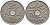 ДАНИЯ 25 ЭРЕ 1966 С; S, ФРЕДЕРИК IX (1947-1972) KM 855.1 медно-никель 4398-953