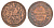 Британская Ост-Индия 1/4 анна 1835 год-тип KM 446 медь 1519-1021