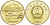 Китай 5 юаней 2004 береговая сцена KM 1524 латунь PROOF 1076-6-14