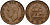 ЮАР 1 пенни 1945 Георг VI (1937-1952) KM 25 бронза 69-414