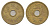 Япония 5 йен 1971 Yr. 46, Хирохито (1926-1989) Y 72a латунь 4632-225