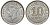 Британская Малайя 10 центов 1943 Георг VI (1937-1952) KM 4a серебро 53-241