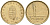 Венгрия 1 форинт 1997 ВР KM 692 латунь 4580-323