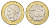Италия 1000 лир 1998 R, карта европы KM 194 биметалл 4704-1025