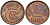 Дания 2 эре 1920 Кристиан X (1912-1947) KM 813 бронза 4147-543