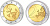 Монако 2 евро 2013 20 лет вступления в ООН KM 200 биметалл UNC M11-08