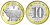 Китай 10 юаней 2021 год быка KM 2578 биметалл  UNC  M55-20