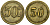 Франция 50 сантимов XIX-XX век ресторанный жетон латунь 4166-1247