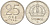 Швеция 25 эре 1944 G, Густав V (1907-1950) KM 816 серебро 4147-956