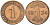 Германия 1 рентенпфенниг 1924 A KM 30, J. 306 бронза 4608-627