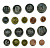 ФРГ набор из 9 монет 1976 J (1, 2, 5, 10, 50 пфеннигов, 1, 2, 2, 5 марок) PROOF N5-21