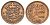 Люксембург 25 сантимов 1930 год-тип, Шарлотта (1918-1964) KM 42 бронза 4646-1147