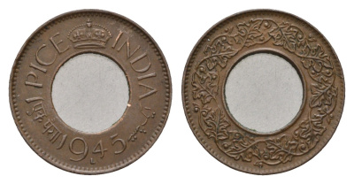 Британская Индия 1 пайс 1945 Георг VI (1936-1952) KM 533 бронза 4689-1263