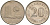 Малайзия 20 сенов 1977 здание Парламента KM 4 медно-никель UNC 4591-256